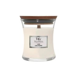 WoodWick Linen kicsi üveg illatgyertya
