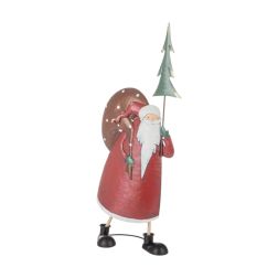  Mikulás figura acélból, 21,6x10,8x54,6 cm