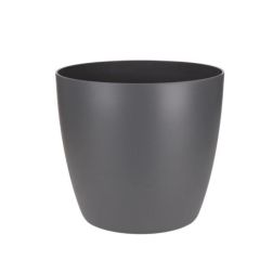 Elho Brussels Round Mini Anthracite műanyag növénytartó 7 cm