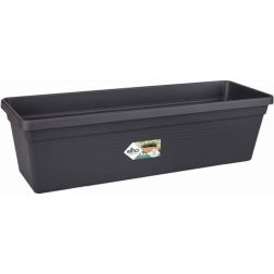 Elho Green Basics Trough Living Black műanyag virágláda 40 cm