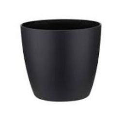 Elho Brussels Round Mini Living Black műanyag növénytartó 7 cm