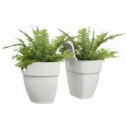 Elho Vibia Campana Flower Twin Silky White műanyag növénytartó 21 cm