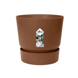 Elho Greenville Round Ginger Brown műanyag növénytartó 18 cm