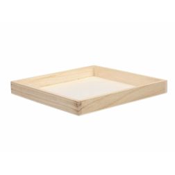 Szögletes alakú fa tál 30X30X3 cm