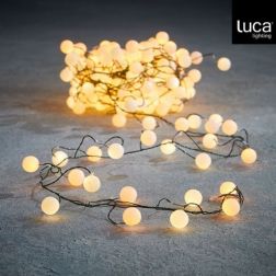 melegfehér fényű gömbös fényfüzés 200 LED izzóval 500 cm, IP44