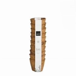 Mica Ecoco kerek k&oacute;kuszvir&aacute;gcser&eacute;p barna 10 darabos 5 x 6 cm