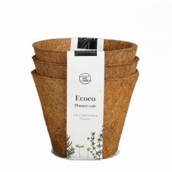 Mica Ecoco kerek k&oacute;kuszvir&aacute;gcser&eacute;p barna 3 darabos 18 x 20 cm