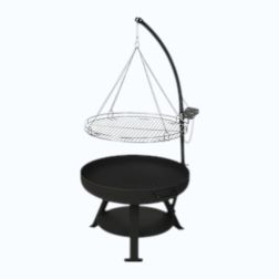 Grillsütő felakasztható tálcával 127 cm, 60 cm átmérőjű tűztérrel