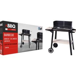 Kerekes grillsütő oldaltálcával 54x34x65 cm tűztérrel 83 cm magas