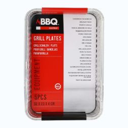 Grill téglalap alakú mélyített alumínium tál 5 darab 34x23 cm