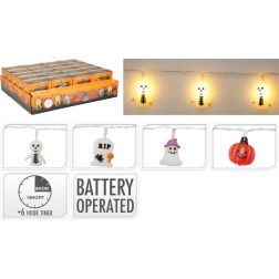 Halloween LED-f&eacute;nyf&uuml;z&eacute;r időz&iacute;tővel, t&ouml;bb v&aacute;ltozatban