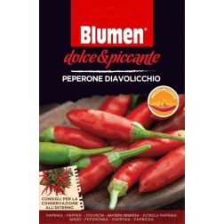 Blumen Peperone Diavolicchio, csípős F1 hibrid pepperóni chili paprika vetőmag