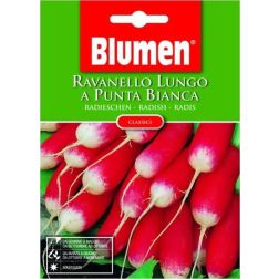 Blumen Feh&eacute;r v&eacute;gű hossz&uacute; retek vetőmag