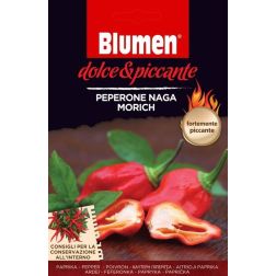 Blumen Peperone Naga Morich, rendkívül csípős pepperóni chili paprika vetőmag