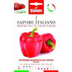 Blumen Piros szögletes asti paprika vetőmag– Capsicum annuum L. – PIEMONTE régió