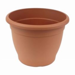 Műanyag "Campana" virágcserép / sima falú terrakotta színben, 25 cm