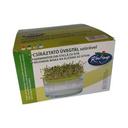 R&eacute;dei kertimag cs&iacute;r&aacute;ztat&oacute; &uuml;vegt&aacute;l szűrővel cs&iacute;ramagok &eacute;s mikrosal&aacute;ta nevel&eacute;s&eacute;hez