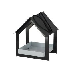 Esschert Design függeszthető fekete fém madáretető 19,4x19,2x23,2 cm