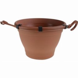 Függesztett műanyag cserép terrakotta színben, 30 cm