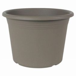 Műanyag henger alakú virágcserép taupe színben, 80 cm
