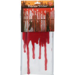Műanyag véres Halloween ablakmatrica, 40 × 26 cm