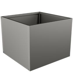 Nívó Cubo virágláda L, Szürkealumínium színben 70x70x55 cm