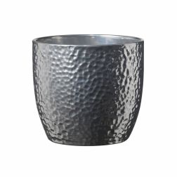 SK Boston Metallic Silver kerámia kaspó 19 cm