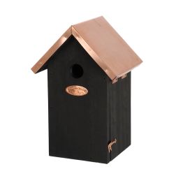 Esschert Design kék fa madárház 17,0x14,0x25,6 cm kék cinegének, réztetővel