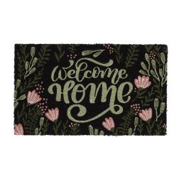 Welcome home feliratos kókuszrost lábtörlő, 75 × 45 cm