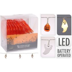 LED girland Halloweeni figur&aacute;kkal, 10 LED, t&ouml;bb v&aacute;ltozatban