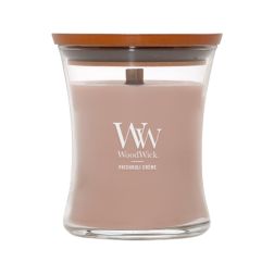 WoodWick Patchouli Créme közepes üveg illatgyertya