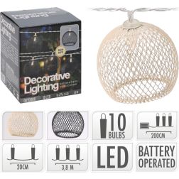 Dekor elemes LED fényfüzér, 10 LED, két változatban