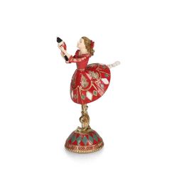 Jocelin piros balerinafigura, 21,3 cm magas