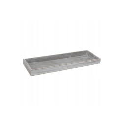 Szürkére pácolt MDF tálca – fa, 40 × 14 × 3,2 cm