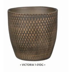 NDT Victoria 1-01DG Brown/Gold kerámia kaspó 23 cm