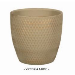 NDT Victoria 1-01TG Taupe/Gold kerámia kaspó 14 cm