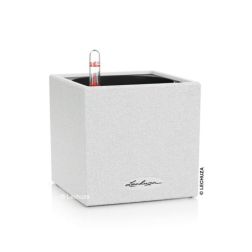 Lechuza CANTO Stone Quarz White Low Alacsony műanyag növénytartó 30 cm
