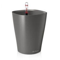 Lechuza DELTINI Table Planters Charcoal Metallic műanyag növénytartó 15 cm