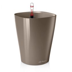 Lechuza DELTINI Table Planters Taupe High Gloss műanyag növénytartó 15 cm