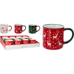 Kar&aacute;csonyi dombormint&aacute;s kőagyag b&ouml;gre, 250 ml, 11 &times; 8 &times; 8 cm, t&ouml;bb v&aacute;ltozatban