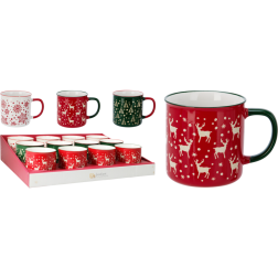Kar&aacute;csonyi dombormint&aacute;s kőagyag b&ouml;gre, 540 ml, 13,5 &times; 10 &times; 9,8 cm, t&ouml;bb v&aacute;ltozatban