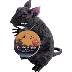 Műanyag patkány Halloween dekoráció