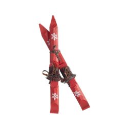 Cortina piros síléc függődísz, 23 cm magas