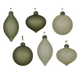 Üveg gömbdísz vegyes színben, 8 cm, több változatban