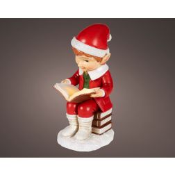 Műgyanta manódekoráció melegfehér micro LED-del, többszínű, hossz: 13 cm; szélesség: 10,5 cm; magasság: 23,5 cm