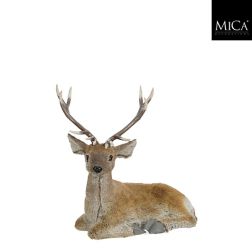 Barna szarvasfigura, hossz: 47; szélesség: 26; magasság: 50 cm