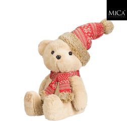 Barna macifigura, hossz: 17; szélesség: 16; magasság: 24 cm