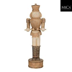 Barna dobos diótörő figura, hossz: 13; szélesség: 10,5; magasság: 37 cm