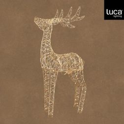 Pezsgőszínű LED szarvas, 840 LED-del, időzítővel, 120 cm
