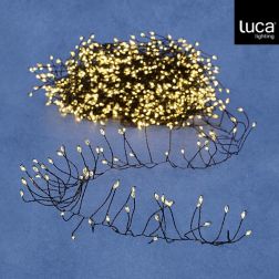 Luca Lighting Cluster LED fényfüzér, melegfehér fénnyel, 1440 LED, 9 m, fekete kábellel